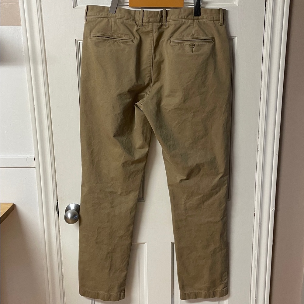 J. Crew broken in tan khaki casual work pants men’s size 36X34 - Picture 5 of 16